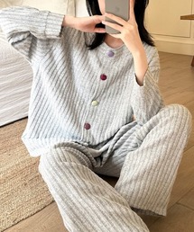 ONEP STAR（ワンピスター）の「リブ素材ルームウェアセット（ルームウェア/パジャマ）」