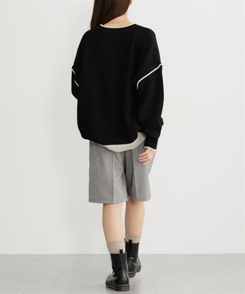 nissen（ニッセン）の「両面起毛オトナハーフパンツ（その他パンツ・レディース・ブラウン系その他/ブラック/アイボリー/ブラック系その他・S/M/L/LL）」の7枚目の写真