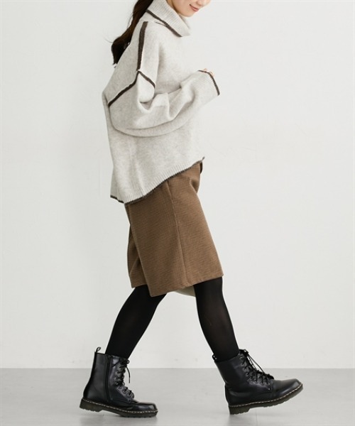 nissen（ニッセン）の「両面起毛オトナハーフパンツ（その他パンツ・レディース・ブラウン系その他/ブラック/アイボリー/ブラック系その他・S/M/L/LL）」の12枚目の写真