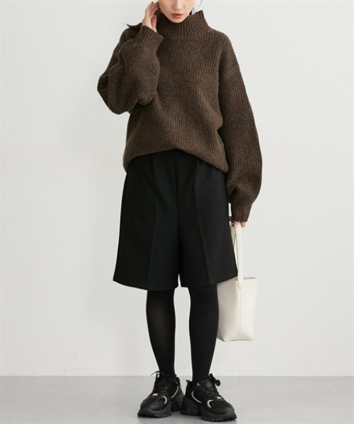 nissen（ニッセン）の「両面起毛オトナハーフパンツ（その他パンツ・レディース・ブラウン系その他/ブラック/アイボリー/ブラック系その他・S/M/L/LL）」の15枚目の写真