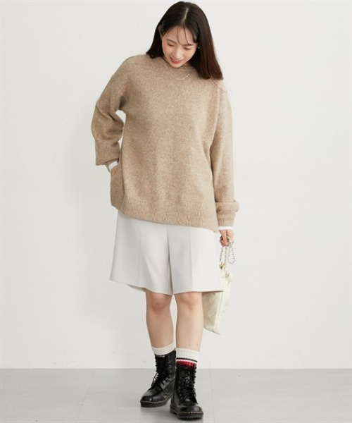 nissen（ニッセン）の「両面起毛オトナハーフパンツ（その他パンツ・レディース・ブラウン系その他/ブラック/アイボリー/ブラック系その他・S/M/L/LL）」の21枚目の写真