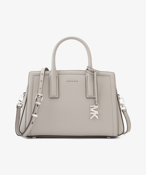 MICHAEL KORS(マイケルコース)の「LAILA レザー サッチェル スモール(ハンドバッグ・レディース・グレー系・FREE)」の1枚目の写真