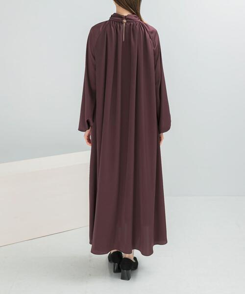 アーバンリサーチ ロッソ（URBAN RESEARCH ROSSO）/ハイネックギャザーサテンドレス セール】ハイネックギャザーサテンドレス（ワンピース）｜URBAN