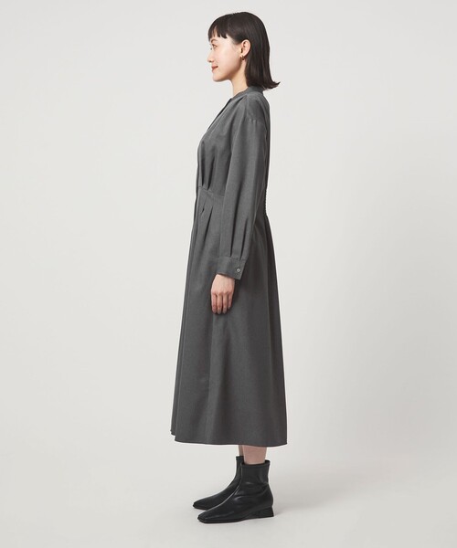 green label relaxing（グリーンレーベルリラクシング）の「ウールライク バンドカラータック ワンピース（ワンピース・レディース・グレー系/ナチュラル/その他1/モカ・FREE）」の15枚目の写真