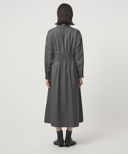 green label relaxing（グリーンレーベルリラクシング）の「ウールライク バンドカラータック ワンピース（ワンピース・レディース・グレー系/ナチュラル/その他1/モカ・FREE）」の16枚目の写真
