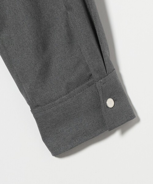 green label relaxing（グリーンレーベルリラクシング）の「ウールライク バンドカラータック ワンピース（ワンピース・レディース・グレー系/ナチュラル/その他1/モカ・FREE）」の20枚目の写真