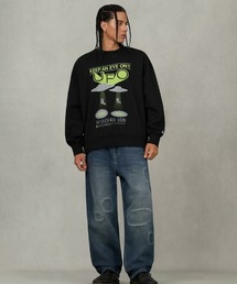 STYLISE（スタイライズ）の「【EVISU】EVISU UFO SWEATAHIRT / ブラック [2EAEJM5SW6017RXCT]（スウェット）」
