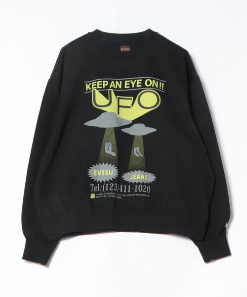 STYLISE（スタイライズ）の「【EVISU】EVISU UFO SWEATAHIRT / ブラック [2EAEJM5SW6017RXCT]（スウェット・メンズ・ブラック・LL/L/M/S）」の8枚目の写真
