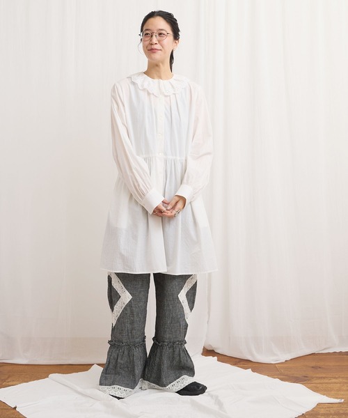 fig Ｌondon（フィグロンドン）の「Ann mini onepiece（ワンピース・レディース・ブラック/グリーン/ホワイト・FREE）」の5枚目の写真