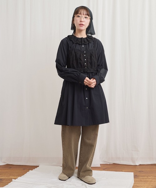 fig Ｌondon（フィグロンドン）の「Ann mini onepiece（ワンピース・レディース・ブラック/グリーン/ホワイト・FREE）」の13枚目の写真