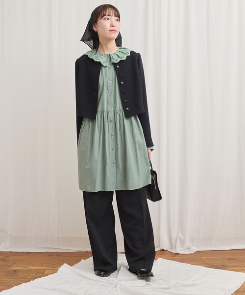 fig Ｌondon（フィグロンドン）の「Ann mini onepiece（ワンピース・レディース・ブラック/グリーン/ホワイト・FREE）」の20枚目の写真