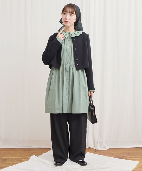 fig Ｌondon（フィグロンドン）の「Ann mini onepiece（ワンピース・レディース・ブラック/グリーン/ホワイト・FREE）」の21枚目の写真