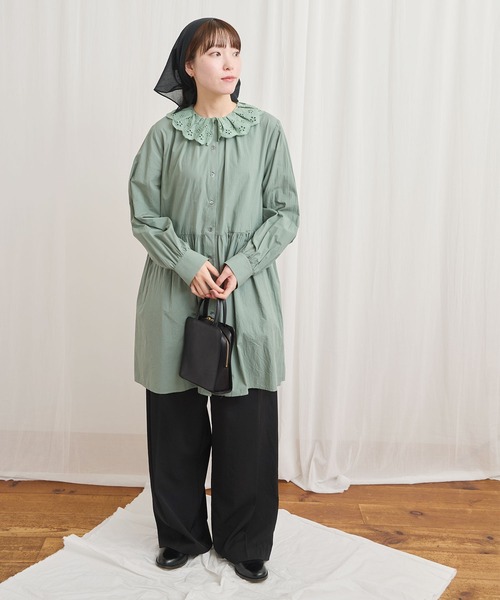 fig Ｌondon（フィグロンドン）の「Ann mini onepiece（ワンピース・レディース・ブラック/グリーン/ホワイト・FREE）」の17枚目の写真