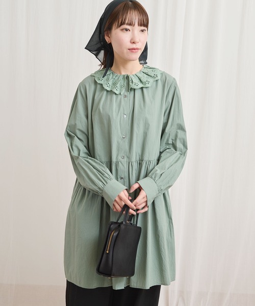 fig Ｌondon（フィグロンドン）の「Ann mini onepiece（ワンピース・レディース・ブラック/グリーン/ホワイト・FREE）」の19枚目の写真