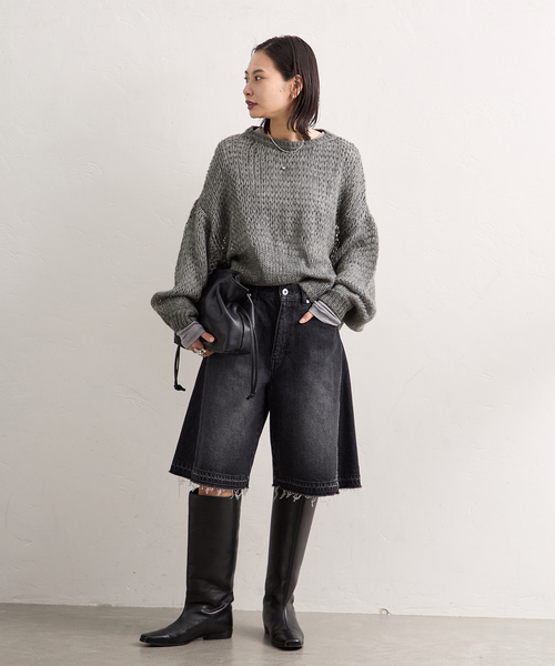 JOURNAL STANDARD(ジャーナルスタンダード)の「シアージャガードニットプルオーバー(ニット/セーター・レディース・チャコールグレー/ブルー/ホワイト/イエロー・FREE)」の5枚目の写真
