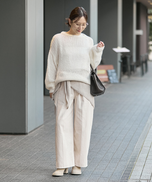 JOURNAL STANDARD(ジャーナルスタンダード)の「シアージャガードニットプルオーバー(ニット/セーター・レディース・チャコールグレー/ブルー/ホワイト/イエロー・FREE)」の6枚目の写真