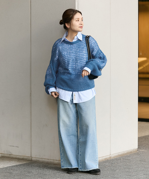 JOURNAL STANDARD(ジャーナルスタンダード)の「シアージャガードニットプルオーバー(ニット/セーター・レディース・チャコールグレー/ブルー/ホワイト/イエロー・FREE)」の7枚目の写真