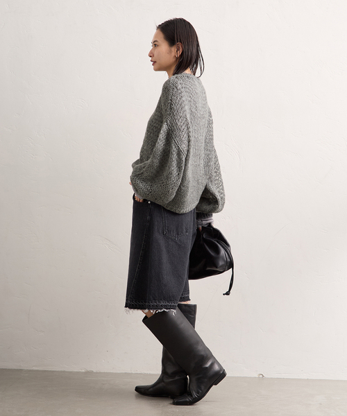 JOURNAL STANDARD(ジャーナルスタンダード)の「シアージャガードニットプルオーバー(ニット/セーター・レディース・チャコールグレー/ブルー/ホワイト/イエロー・FREE)」の8枚目の写真