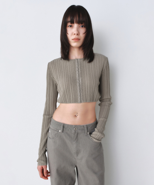 INSILENCE WOMEN(インサイレンスウーマン)の「クロップフックニットカーディガン カーキ(カーディガン/ボレロ・レディース・その他・MEDIUM/SMALL)」の15枚目の写真