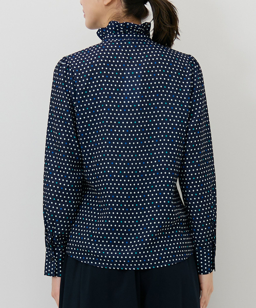 NARACAMICIE(ナラカミーチェ)の「【NARACAMICIE】ドット柄フリル衿長袖ブラウス(シャツ/ブラウス・レディース・ブルー/ピンク・L/M/S)」の15枚目の写真