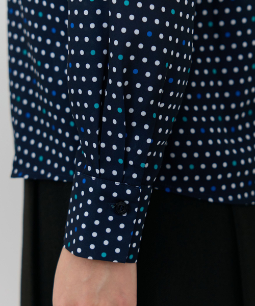 NARACAMICIE(ナラカミーチェ)の「【NARACAMICIE】ドット柄フリル衿長袖ブラウス(シャツ/ブラウス・レディース・ブルー/ピンク・L/M/S)」の18枚目の写真