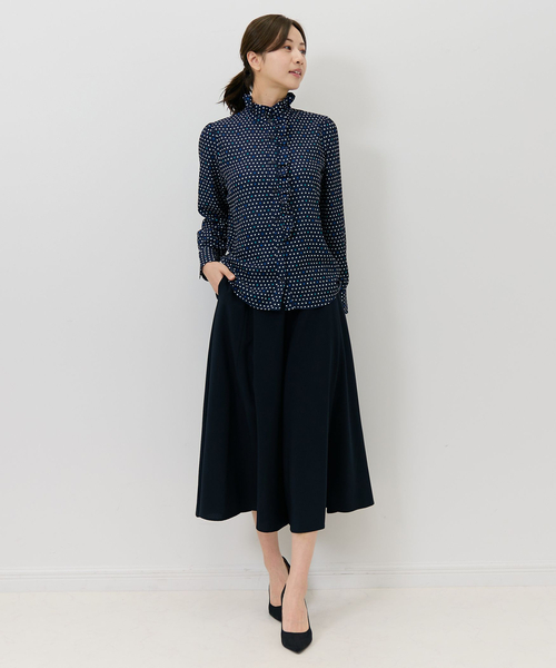 NARACAMICIE(ナラカミーチェ)の「【NARACAMICIE】ドット柄フリル衿長袖ブラウス(シャツ/ブラウス・レディース・ブルー/ピンク・L/M/S)」の20枚目の写真