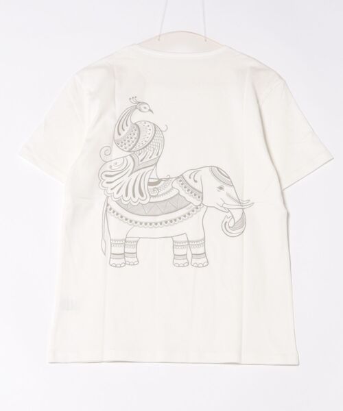 tejas(テジャス)の「【tejas/テジャス】vira-T<elephant>/T-シャツ(Tシャツ/カットソー・レディース・ホワイト/ダークグリーン/スモーク・FREE)」の4枚目の写真