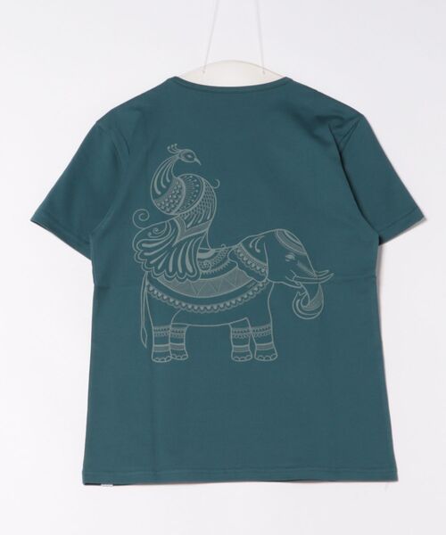 tejas(テジャス)の「【tejas/テジャス】vira-T<elephant>/T-シャツ(Tシャツ/カットソー・レディース・ホワイト/ダークグリーン/スモーク・FREE)」の5枚目の写真