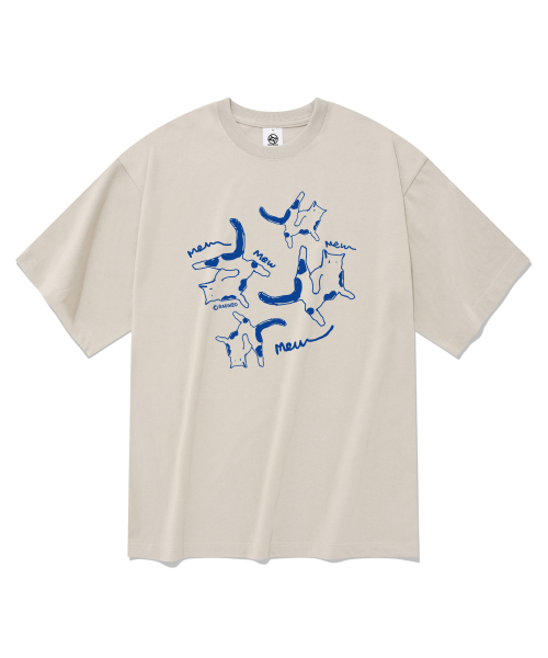 RADINEO(ラディネオ)の「キャッツ 半袖Tシャツ ベージュ(Tシャツ/カットソー・メンズ・その他・LARGE/MEDIUM/SMALL/X-LARGE)」の1枚目の写真