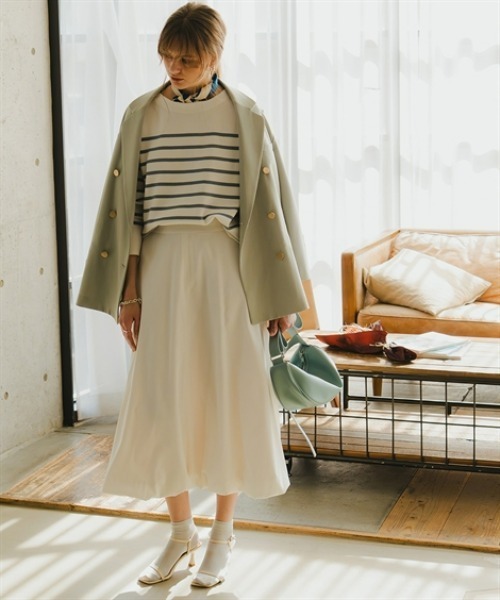 Maison INNESS（メゾンアイネス）の「バルーンスカート（スカート・レディース・オフホワイト/カーキ/ブラック・LL/3L/4L/5L/S/M/L）」の4枚目の写真