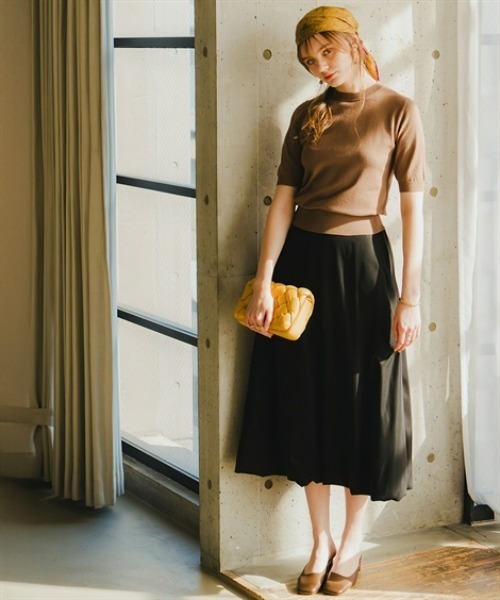 Maison INNESS（メゾンアイネス）の「バルーンスカート（スカート・レディース・オフホワイト/カーキ/ブラック・LL/3L/4L/5L/S/M/L）」の7枚目の写真