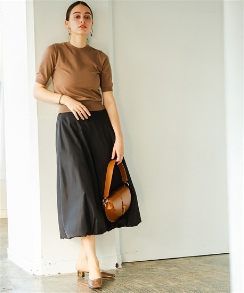 Maison INNESS（メゾンアイネス）の「バルーンスカート（スカート・レディース・オフホワイト/カーキ/ブラック・LL/3L/4L/5L/S/M/L）」の10枚目の写真