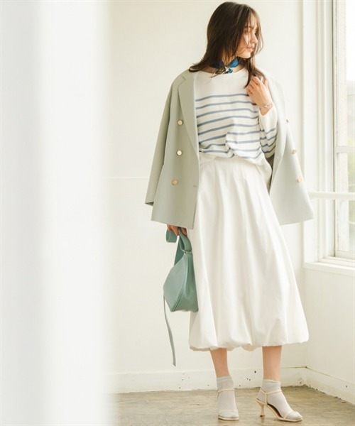 Maison INNESS（メゾンアイネス）の「バルーンスカート（スカート・レディース・オフホワイト/カーキ/ブラック・LL/3L/4L/5L/S/M/L）」の6枚目の写真