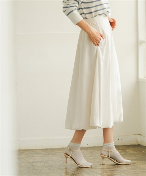 Maison INNESS（メゾンアイネス）の「バルーンスカート（スカート・レディース・オフホワイト/カーキ/ブラック・LL/3L/4L/5L/S/M/L）」の21枚目の写真