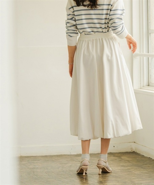 Maison INNESS（メゾンアイネス）の「バルーンスカート（スカート・レディース・オフホワイト/カーキ/ブラック・LL/3L/4L/5L/S/M/L）」の22枚目の写真
