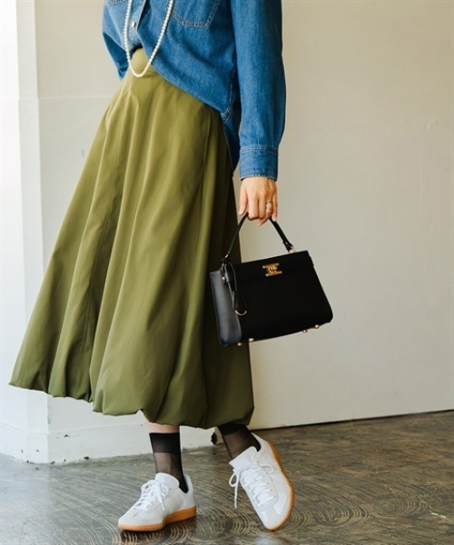 Maison INNESS（メゾンアイネス）の「バルーンスカート（スカート・レディース・オフホワイト/カーキ/ブラック・LL/3L/4L/5L/S/M/L）」の13枚目の写真