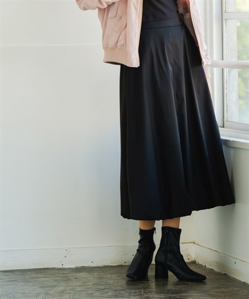 Maison INNESS（メゾンアイネス）の「バルーンスカート（スカート・レディース・オフホワイト/カーキ/ブラック・LL/3L/4L/5L/S/M/L）」の9枚目の写真