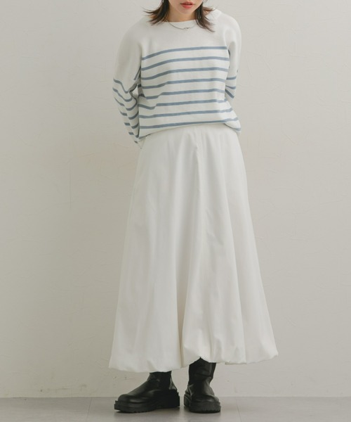 Maison INNESS（メゾンアイネス）の「バルーンスカート（スカート・レディース・オフホワイト/カーキ/ブラック・LL/3L/4L/5L/S/M/L）」の19枚目の写真