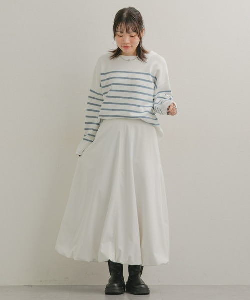 Maison INNESS（メゾンアイネス）の「バルーンスカート（スカート・レディース・オフホワイト/カーキ/ブラック・LL/3L/4L/5L/S/M/L）」の18枚目の写真