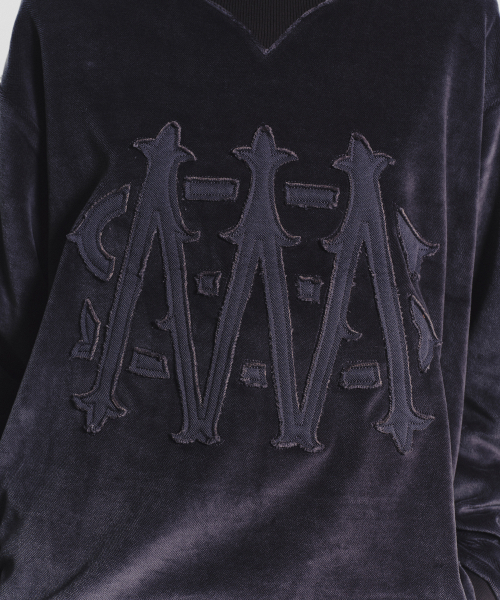 MENASOO（ミナス）の「Applique Velour Sweatshirt_Charcoal（スウェット・レディース・チャコール・F）」の10枚目の写真
