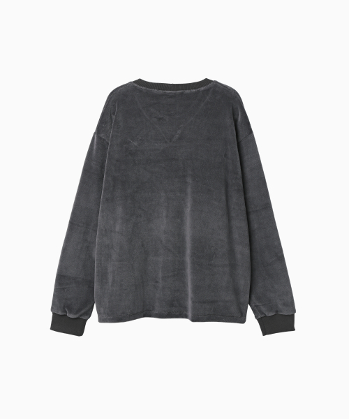 MENASOO（ミナス）の「Applique Velour Sweatshirt_Charcoal（スウェット・レディース・チャコール・F）」の13枚目の写真
