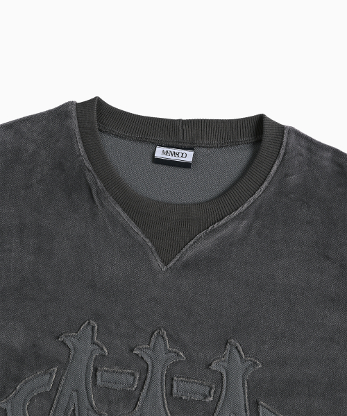 MENASOO（ミナス）の「Applique Velour Sweatshirt_Charcoal（スウェット・レディース・チャコール・F）」の14枚目の写真