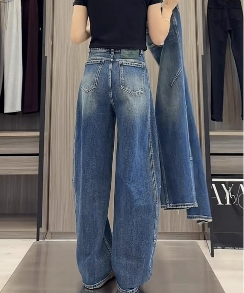 REBALANCE(リバランス)の「レディースワイドレッグパンツ(デニムパンツ・レディース・A・LARGE/MEDIUM/SMALL)」の6枚目の写真