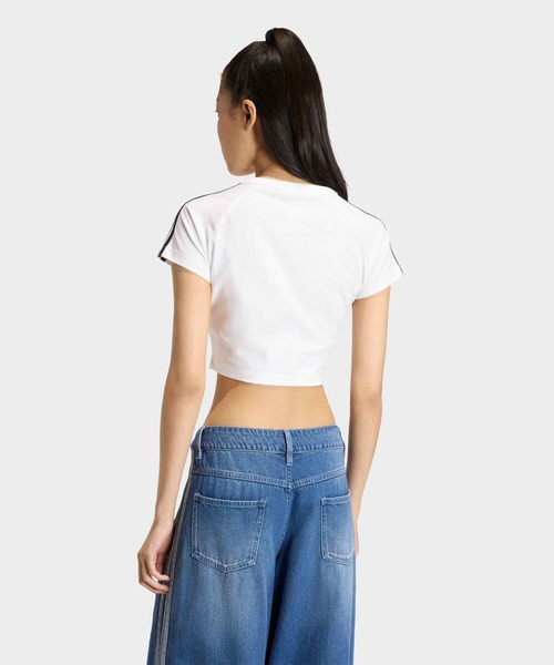 adidas（アディダス）の「SSTベビーティー / クロップド丈 / アディダスオリジナルス adidas Originals（Tシャツ/カットソー・レディース・ホワイト/ブラック/ブルー・X-SMALL/X-LARGE/SMALL/MEDIUM/LARGE/XX-LARGE）」の4枚目の写真