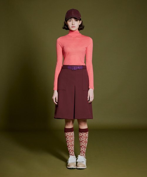 NEU GOLF(エヌイーユーゴルフ)の「SEE-THROUGH WOOL T-SHIRT - CORAL(Tシャツ/カットソー・レディース・その他・MEDIUM/SMALL/LARGE)」の4枚目の写真