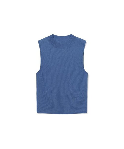 CURRENT（カレント）の「VISCOSE SLEEVELESS [BLUE]（Tシャツ/カットソー・レディース・その他・FREE）」の2枚目の写真