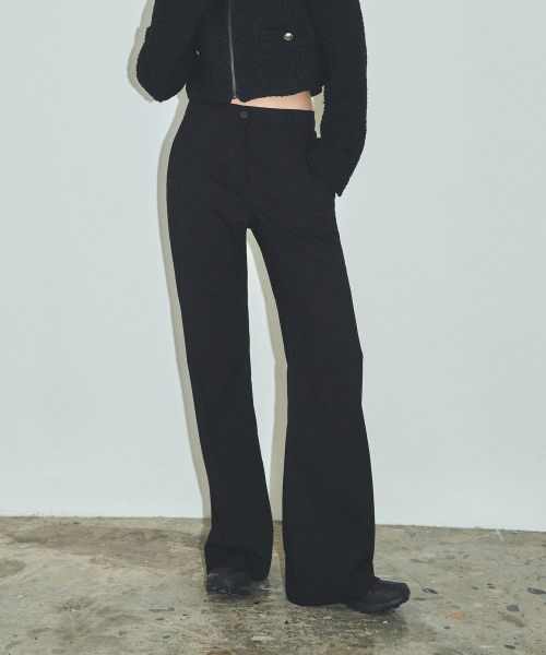 CITTA(シータ)の「ツイルストライプセミフレアスラックス_CTB538(ブラック)(スラックス・レディース・ブラック・SMALL/MEDIUM/LARGE)」の3枚目の写真