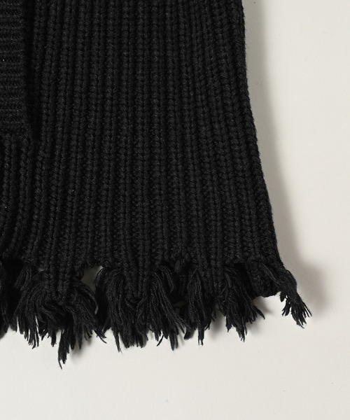 ADAM PATEK(アダムパテック)の「【ADAMPATEK/アダムパテック】cotton wool damaged driver’s knit ドライバーズニット(ニット/セーター・メンズ・グレー/ブラック・2/1)」の6枚目の写真