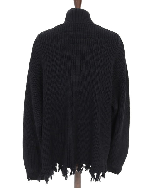 ADAM PATEK(アダムパテック)の「【ADAMPATEK/アダムパテック】cotton wool damaged driver’s knit ドライバーズニット(ニット/セーター・メンズ・グレー/ブラック・2/1)」の9枚目の写真