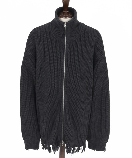 ADAM PATEK(アダムパテック)の「【ADAMPATEK/アダムパテック】cotton wool damaged driver’s knit ドライバーズニット(ニット/セーター・メンズ・グレー/ブラック・2/1)」の14枚目の写真